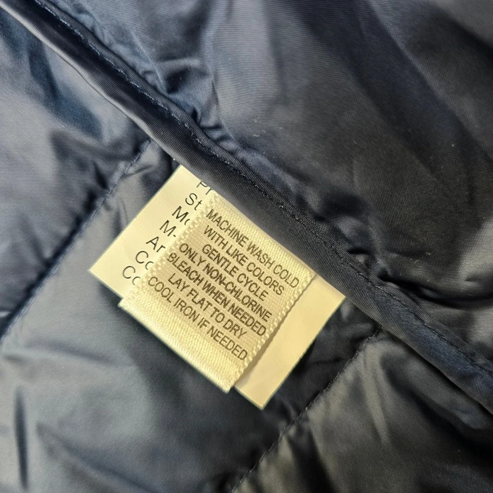 JoS A Bank Quilted Field Jacket Mens Large Navy‎ Blue 1905 Snap Front Shacket